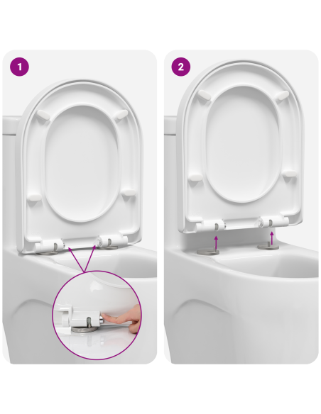 Sedile del WC Bianco 48 x 36.5 x 4.5 cm Polipropilene