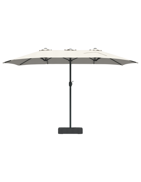 Ombrello da giardino Sabbia 385 x 209 x 244 cm Tessuto