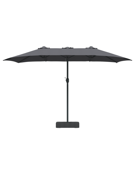Ombrello da giardino Antracite 385 x 209 x 244 cm Tessuto