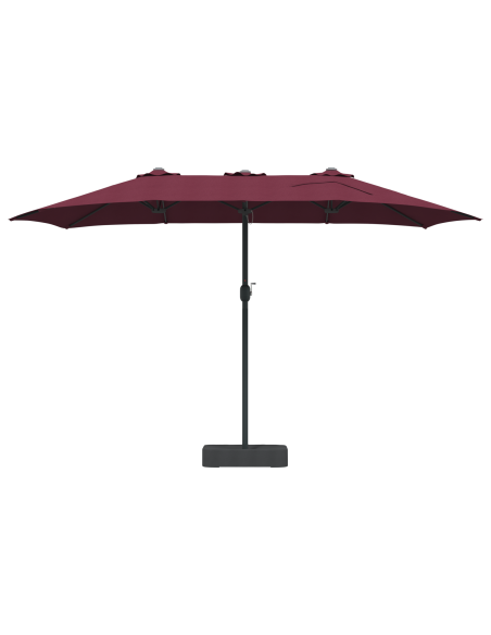 Ombrello da giardino Rosso bordò 385 x 209 x 244 cm Tessuto