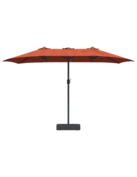 Ombrello da giardino Terracotta 385 x 209 x 244 cm Tessuto