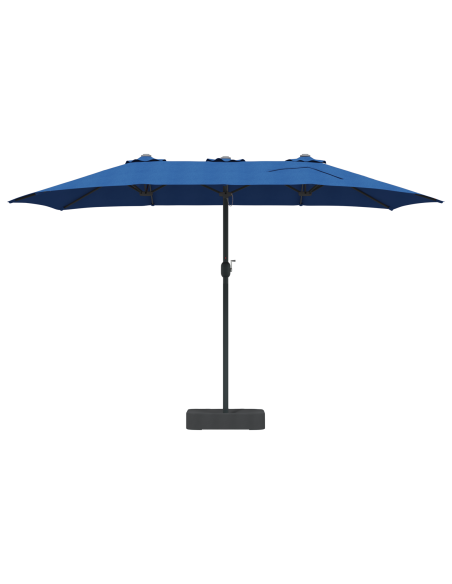 Ombrello da giardino Blu 385 x 209 x 244 cm Tessuto
