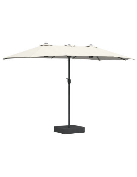 Ombrello da giardino Sabbia 385 x 209 x 244 cm Tessuto