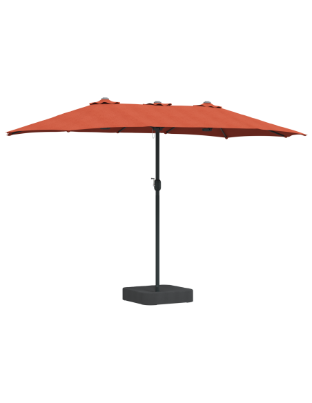 Ombrello da giardino Terracotta 385 x 209 x 244 cm Tessuto