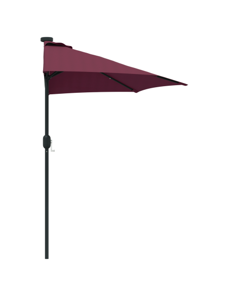 Ombrello da giardino Rosso bordò 294 x 150 x 224 cm Tessuto