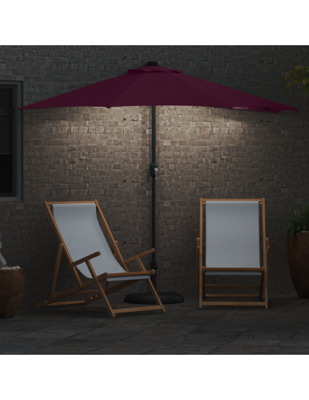 Ombrello da giardino Rosso bordò 294 x 150 x 224 cm Tessuto