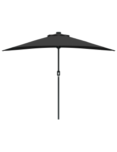 Ombrello da giardino Nero 294 x 150 x 224 cm 2