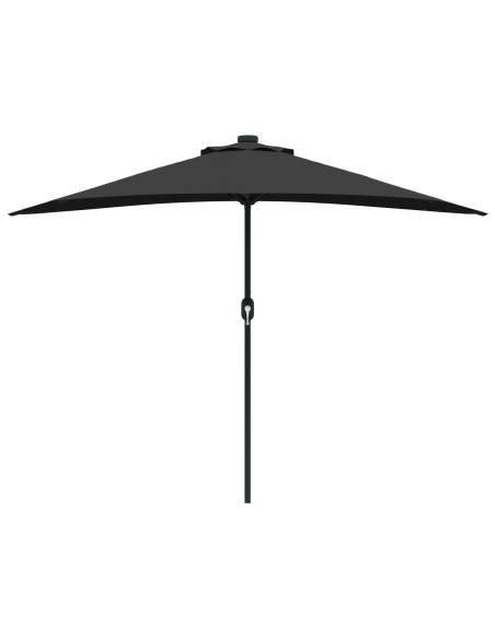 Ombrello da giardino Nero 294 x 150 x 224 cm Tessuto