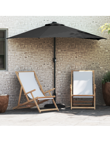 Ombrello da giardino Nero 294 x 150 x 224 cm