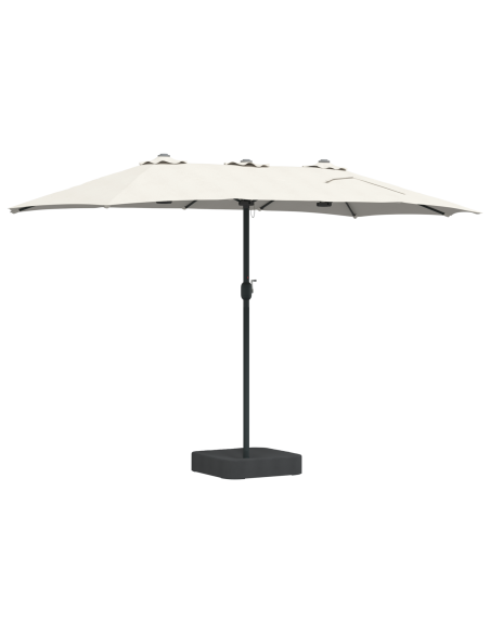 Ombrello da giardino Sabbia 385 x 209 x 244 cm Tessuto