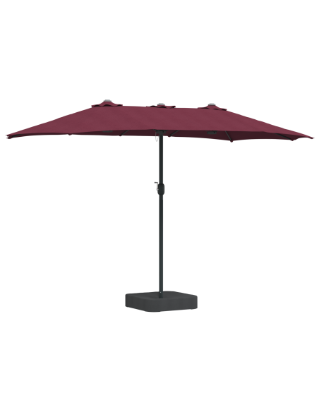 Ombrello da giardino Rosso bordò 385 x 209 x 244 cm Tessuto