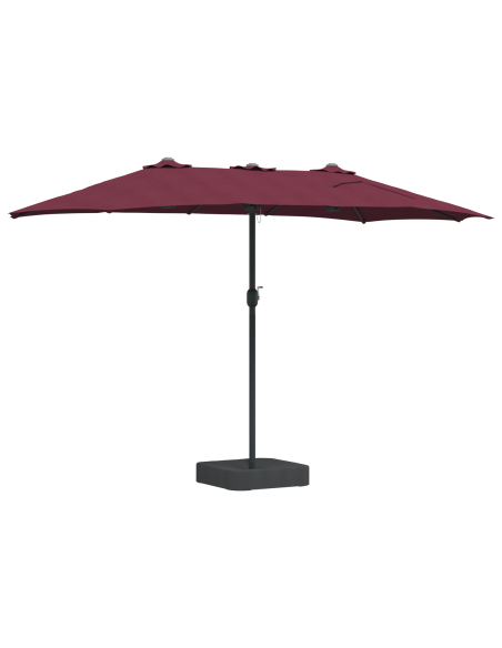 Ombrello da giardino Rosso bordò 385 x 209 x 244 cm Tessuto