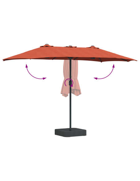 Ombrello da giardino Terracotta 385 x 209 x 244 cm