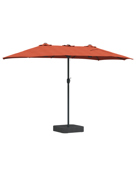 Ombrello da giardino Terracotta 385 x 209 x 244 cm Tessuto