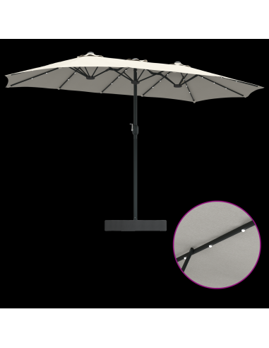 Ombrello da giardino Sabbiato e Antracite 385 x 209 x 244 cm