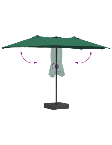Ombrello da giardino Verde 385 x 209 x 244 cm Poliestere