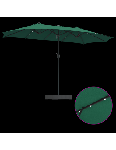 Ombrello da giardino Verde 385 x 209 x 244 cm Poliestere