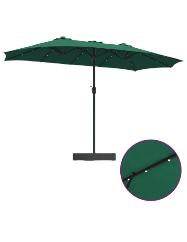 Ombrello da giardino Verde 385 x 209 x 244 cm Poliestere