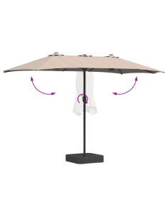 Ombrello da giardino Talpa 385 x 209 x 244 cm Poliestere 2