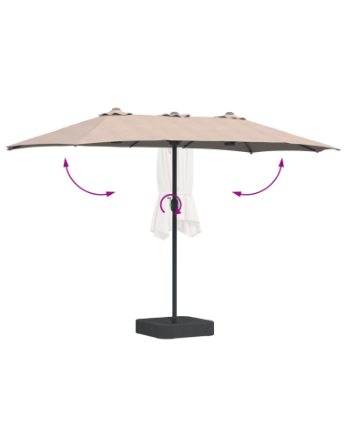 Ombrello da giardino Talpa 385 x 209 x 244 cm Poliestere