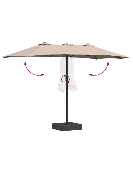 Ombrello da giardino Talpa 385 x 209 x 244 cm Tessuto