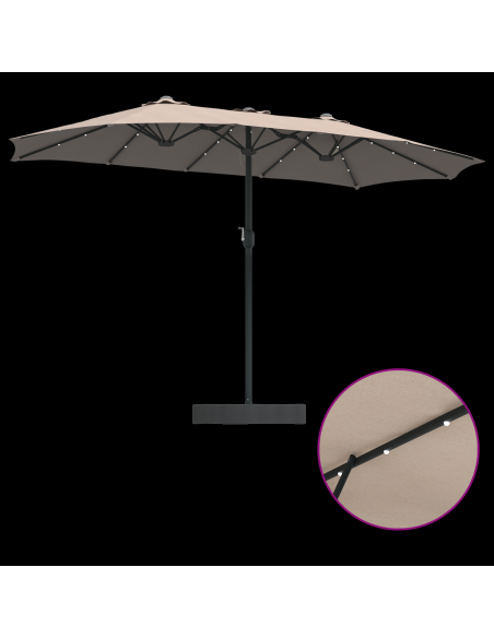 Ombrello da giardino Talpa 385 x 209 x 244 cm Tessuto