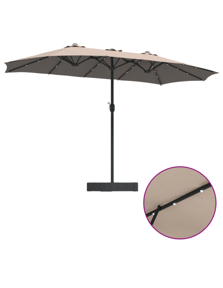 Ombrello da giardino Talpa 385 x 209 x 244 cm Poliestere