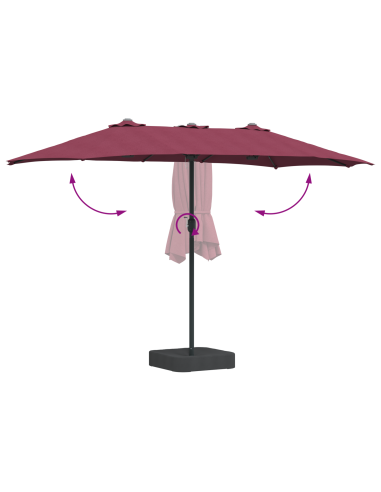 Ombrello da giardino Rosso Bordeaux 385 x 209 x 244 cm