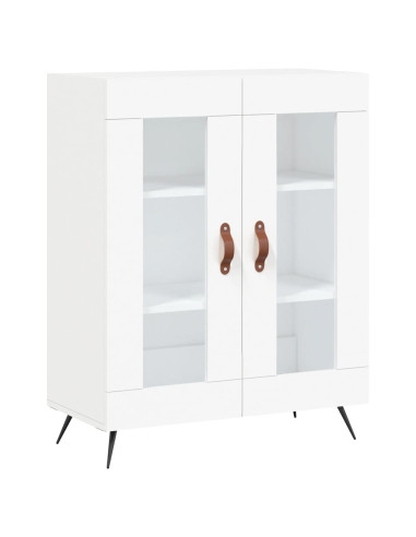 Credenza Bianca 69,5x34x180 cm in Legno Multistrato