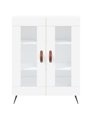 Credenza Bianca 69,5x34x180 cm in Legno Multistrato