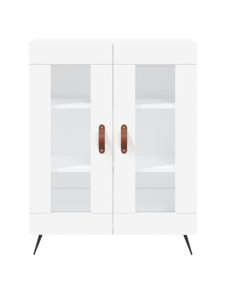 Credenza Bianca 69,5x34x180 cm in Legno Multistrato