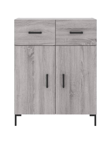 Credenza Grigio Sonoma 69,5x34x180 cm in Legno Multistrato