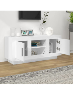 Mobile Porta TV Bianco 102x35x45 cm in Legno Multistrato 2