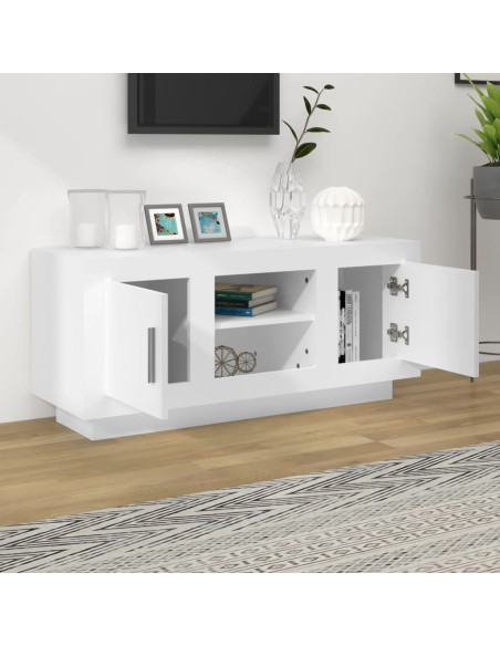 Mobile Porta TV Bianco 102x35x45 cm in Legno Multistrato