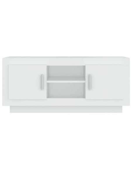 Mobile Porta TV Bianco 102x35x45 cm in Legno Multistrato