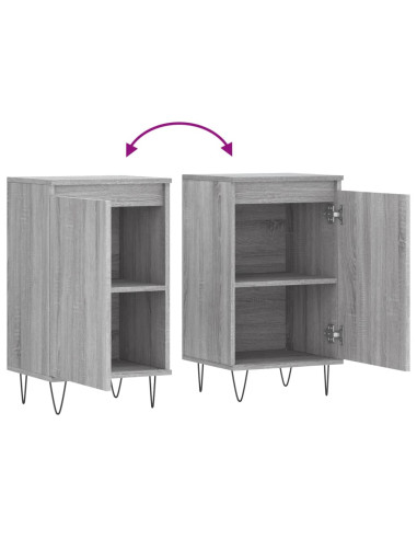 Credenza Grigio Sonoma 40x35x70 cm in Legno Multistrato