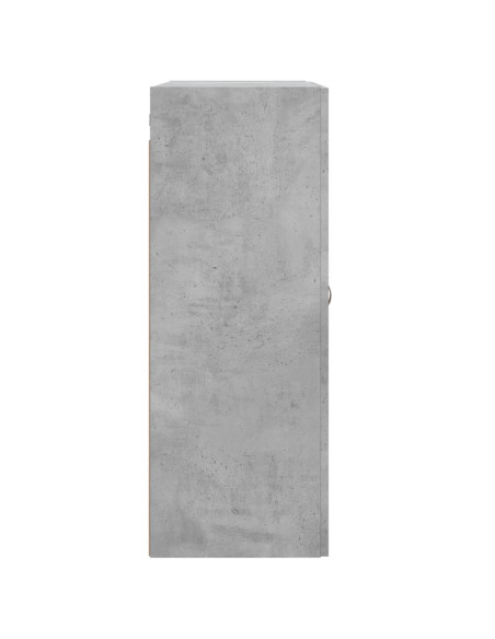 Armadietti a Parete 2 pz Grigio Cemento in Legno Multistrato