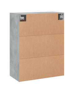 Armadietti a Parete 2 pz Grigio Cemento in Legno Multistrato 2