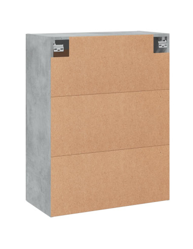 Armadietti a Parete 2 pz Grigio Cemento in Legno Multistrato