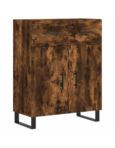 Credenza Rovere Fumo  69,5x34x180 cm in Legno Multistrato