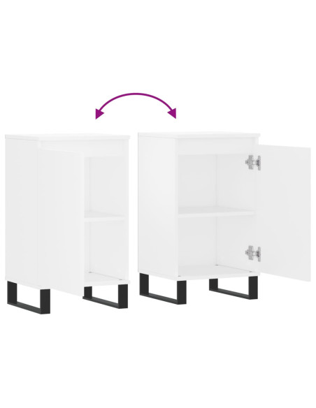 Credenza Bianca 40x35x70 cm in Legno Multistrato