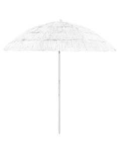 Ombrellone da Spiaggia Hawaii Bianco 240 cm