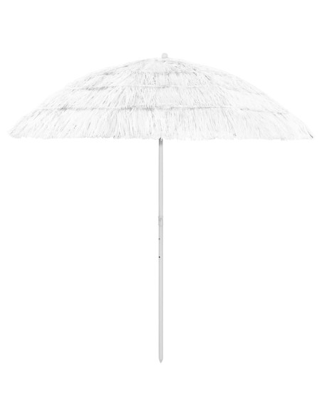 Ombrellone da Spiaggia Hawaii Bianco 240 cm