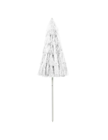Ombrellone da Spiaggia Hawaii Bianco 240 cm