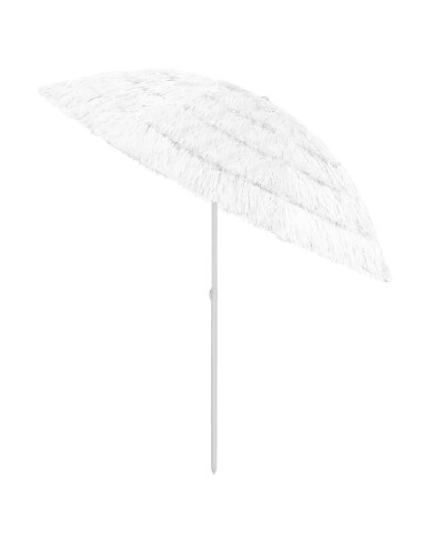 Ombrellone da Spiaggia Hawaii Bianco 240 cm