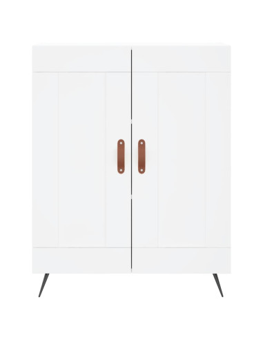 Credenza Bianca 69,5x34x180 cm in Legno Multistrato