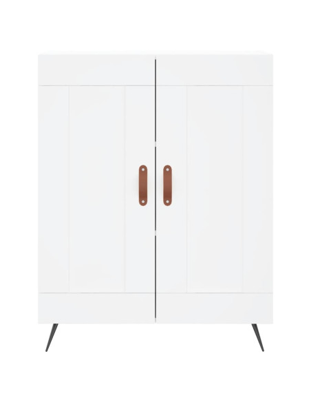 Credenza Bianca 69,5x34x180 cm in Legno Multistrato