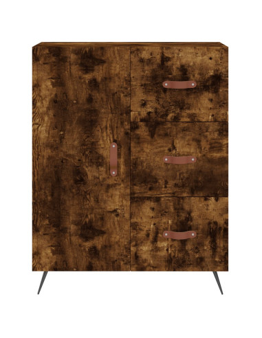 Credenza Rovere Fumo  69,5x34x180 cm in Legno Multistrato