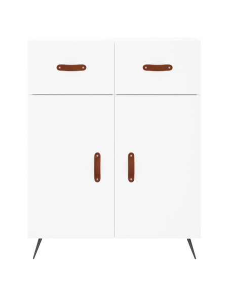 Credenza Bianca 69,5x34x180 cm in Legno Multistrato