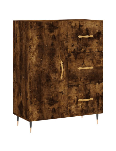 Credenza Rovere Fumo  69,5x34x180 cm in Legno Multistrato